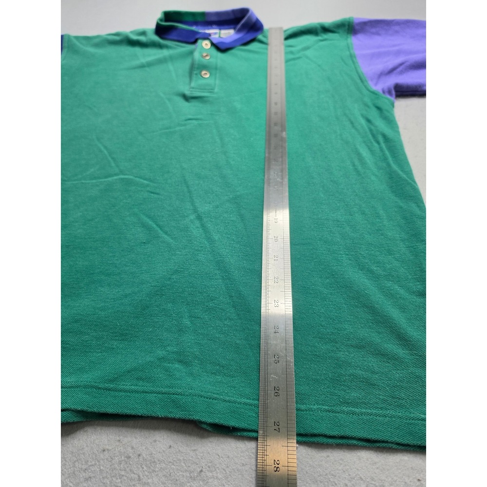 Vintage Reebok Golf Polo Shirt Mens Large Green 100% Cotton Resortwear Retro - Picture 4 of 7
